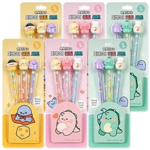 라이노 피규어 연필 3종 x 3p 세트 3본, 민트색 + 노랑 + 분홍, 2세트