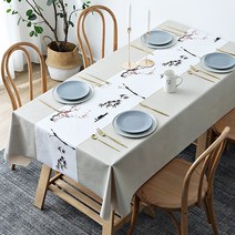 알럽홈 전통 패턴 방수 패브릭 식탁보, Type13, 140 x 140 cm