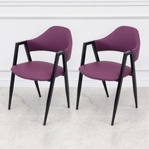 비에프컴퍼니 비올렛 철재 뉴버전 의자 2p, 퍼플
