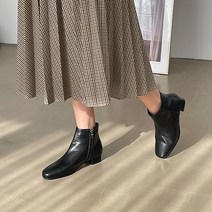타니 패턴 앵클부츠
