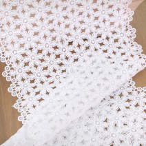 해피툴 스몰패턴 플라워 레이스 러너 매트, 화이트, 70 x 20 cm