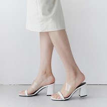 가이아슈 여성용 발편한 스트랩 슬리퍼형 샌들뮬 7cm