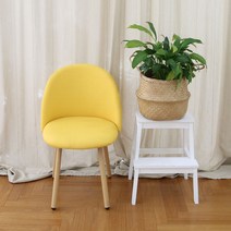 에그 인테리어 디자인 카페 식탁의자 소비자조립, 옐로우PU, 1개
