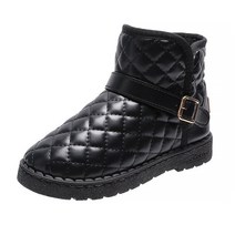 MARKET A 여성용 엠보싱 인벨벳 스노우 부츠 하이