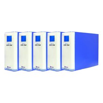 영오 합지 파이프바인더 가로형 60 x 70 mm, 청, 5개입