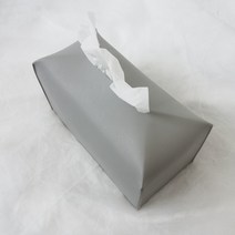 스토리빙 가죽 티슈케이스, 그레이