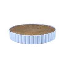 더플로우컴퍼니 예쁜 화분 위 고양이 소파 골판지 스크래쳐 31cm, 블루, 1개