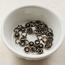 링가시도트 단추 11mm, 청동, 100개