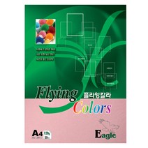 삼원특수지 플라잉칼라 복사용지 E12 분홍색 120g 20매입, 10개, A4