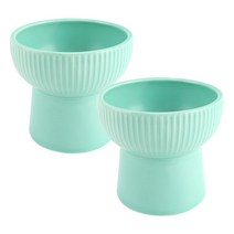 도그아이 반려동물 파스텔 도자기 밥그릇 랜덤발송, 민트, 2개