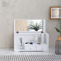 데코퍼니쳐 다비 화장대 B 일반형, 화이트화이트