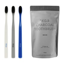 WGB Charcoal toothbrush 12종 세트 Medium, 1세트