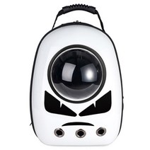 진호 반려동물 캐릭터 백팩 우주선 가방, 블랙몬스터 화이트