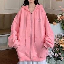 오버 박스핏 빈티지 임산부 후드집업