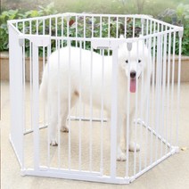 UNDERDOG 강아지 고양이 접이식 안전문 육각 6p, 화이트