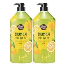 샤워메이트 프레시 햇빛유자 바디워시, 2개, 1.5L