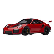 오토아트 레프리카 포르쉐 911 991.2 GT2 RS 자동차 다이캐스트 AA781731RE, 레드