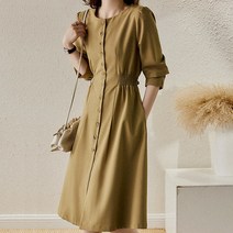 패션풀 여성용 포티스 허리 밴딩 원피스 27012