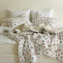 누비지오 무소음 마이크로화이버 사계절 차렵이불 + 베개커버 침구세트