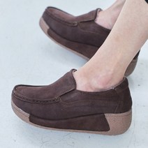 데이프릴 여성용 제닐번 키높이 통굽 로퍼