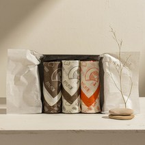 천년애 여성용 80수 프리미엄 시그니처 손수건 3종 세트 + 쇼핑백