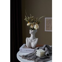 마블라 인테리어 세라믹 화병 C, 화이트