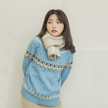 핑크파인애플 여성용 NORDIK JACQUARD PO 니트