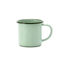 빈티지 법랑 머그컵 M 9cm, 민트, 1개