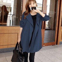 민성컴퍼니 여성용 노버튼 루즈핏 빅사이즈 임산부 자켓