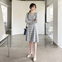 임블리 스퀘어넥 트위드 원피스
