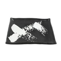 동양화 도자기 직사각 큰 접시, 블랙, 1개