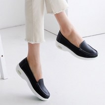 플랙슈 여성용 키높이 단화 슬립온 4cm