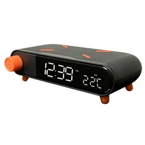 유엠투 LED 고속 무선 충전 탁상 알람시계 UMWH-AL10W, 블랙, 1개