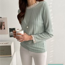 여성용 레이스 쉬폰 레이어드 티셔츠 #109572