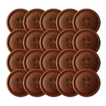 배꼽 자작나무 단추 30mm, 연밤, 20개