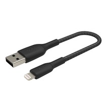 벨킨 부스트업 브레이디드 라이트닝 아이폰 충전 케이블 CAA002bt0M, 15cm, 블랙
