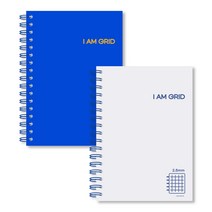 더오픈하우스 아이 엠 그리드 노트 2.5mm 2종 세트 80-0010, GRAY, LIGHT BLUE, 1세트