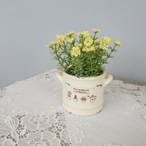 까꾸빈티지 인테리어 소품 화분 메종 라벤다, 노랑, 1개