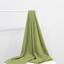 나비손길 두툼한 컬러 쉬폰 원단, 45모스그린