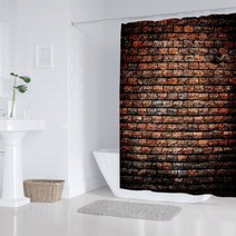 플로즈 귀여운 디자인 방수 패브릭 샤워 욕실 커튼 9 180 x 200 cm, 1개