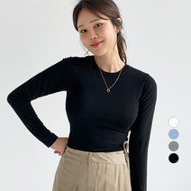 바블링브룩 여성용 베이직 레이온 긴팔 티셔츠