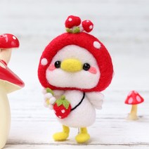 아트조이 DIY 양모펠트 키트, 1세트, 버섯 오리