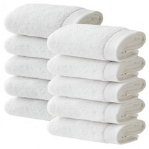 프롬코튼 클레어 프리미엄 호텔수건 180g 40수 코마사, 10개, 화이트