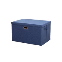 라벤더 라우라 접의식 수납박스 S 37 x 27 x 26 cm, S-37 x 27 x 26, 네이비