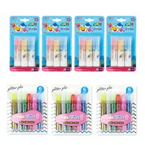 종이나라 핑크퐁 아기상어 나라풀 10g x 3종 x 4p + 반짝이풀 6색 3p 세트, 1세트