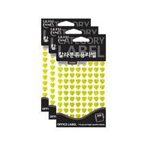 쁘띠팬시 칼라분류용 라벨 금색 HR344 3p, 3개