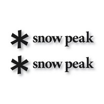 아웃도어 차량용 데칼 스티커 스노우피크A 중형, 블랙, 2개