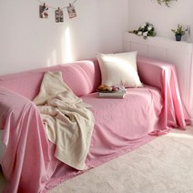 까사베르데 힐링 도트 선염면 쇼파커버, 핑크