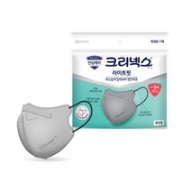 크리넥스 라이트핏 마스크 특대형 KF94, 라이트그레이, 1개, 17개입