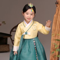 더예한복 여아용 361 초원달이 한복세트
